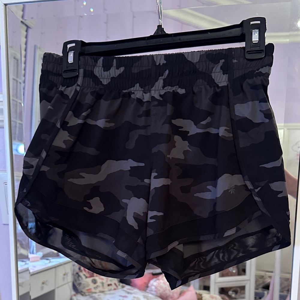 Athleta Black Camouflage Athletic Shorts